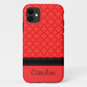 Coques Case-Mate iPhone Motif Red Quatrefoil (Dos)