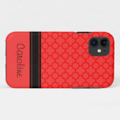 Coques Case-Mate iPhone Motif Red Quatrefoil (Dos (Horizontal))