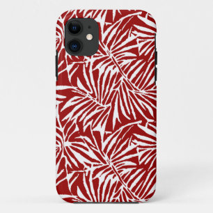 Case-Mate iPhone Case Motif Répétant à feuilles tropicales blanches et r