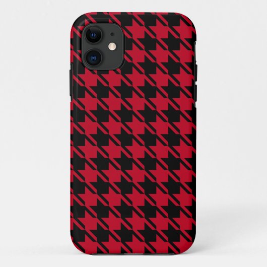 Coques Case-Mate iPhone Motif Répétant rouge et noir (Dos)