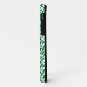Coques Case-Mate iPhone Motif répété Floral Vert Et Blanc (Dos/Gauche)