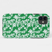 Coques Case-Mate iPhone Motif répété Floral Vert Et Blanc (Dos (Horizontal))