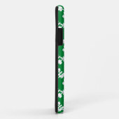 Coques Case-Mate iPhone Motif répété Floral Vert Et Blanc (Dos/Droite)