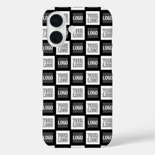 Coques iPhone 16 Motif répétitif de deux logos ou images