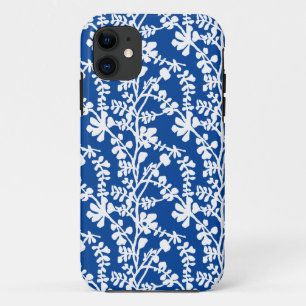 Case-Mate iPhone Case Motif répétitif Floral Bleu Et Blanc