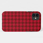 Coques Case-Mate iPhone Motif répétitif Red Houndstooth (Dos (Horizontal))