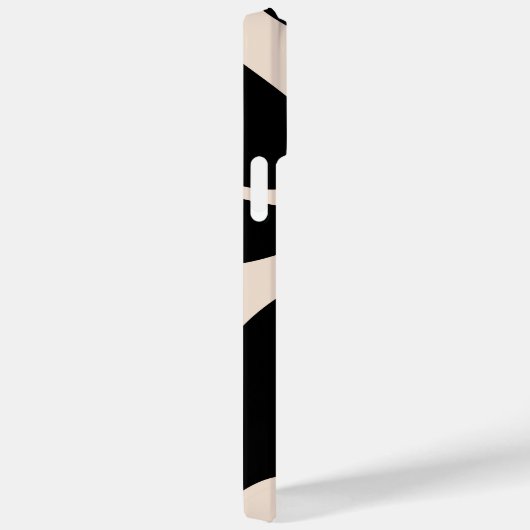 Coques Case-Mate iPhone Motif rétro Abstrait noir et beige (Verso / Droite)