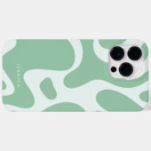 Coques Case-Mate iPhone Motif rétro Abstrait Pastel Green Mint (Verso (horizontal))
