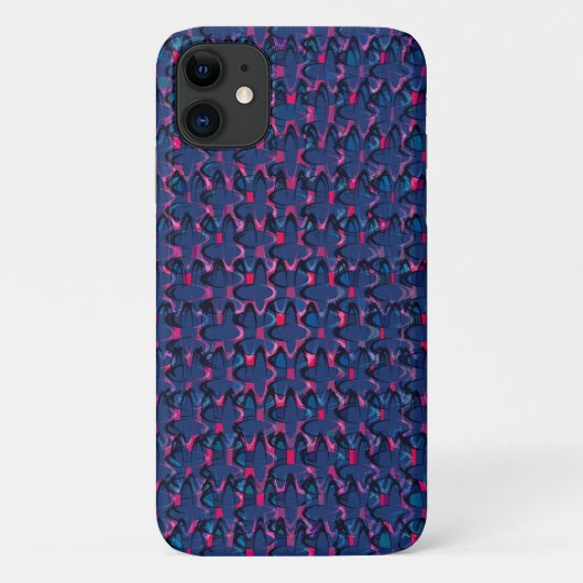 Coques Case-Mate iPhone Motif rétro bleu et rose (Dos)