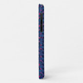 Coques Case-Mate iPhone Motif rétro bleu et rose (Dos/Gauche)