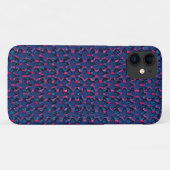 Coques Case-Mate iPhone Motif rétro bleu et rose (Dos (Horizontal))