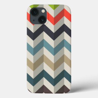 iPhone 13 Coque Motif Retro Chevron