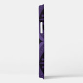 Coques Case-Mate iPhone Motif Rétro de Couleur Violet Foncé (Verso / Droite)