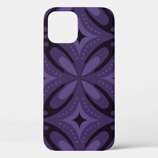 Coques Case-Mate iPhone Motif Rétro de Couleur Violet Foncé (Verso)
