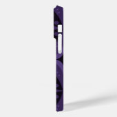 Coques Case-Mate iPhone Motif Rétro de Couleur Violet Foncé (Verso / Gauche)