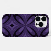 Coques Case-Mate iPhone Motif Rétro de Couleur Violet Foncé (Verso (horizontal))