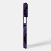 Coques Case-Mate iPhone Motif Rétro de Couleur Violet Foncé (Verso / Droite)