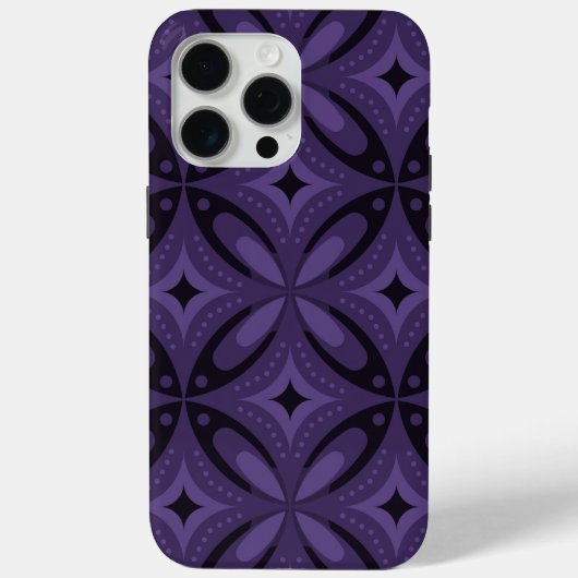 Coques Case-Mate iPhone Motif Rétro de Couleur Violet Foncé (Verso)