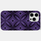 Coques Case-Mate iPhone Motif Rétro de Couleur Violet Foncé (Verso (horizontal))