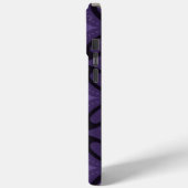 Coques Case-Mate iPhone Motif Rétro de Couleur Violet Foncé (Verso / Gauche)