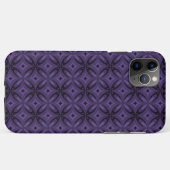 Coques Case-Mate iPhone Motif Rétro de Couleur Violet Foncé (Dos (Horizontal))