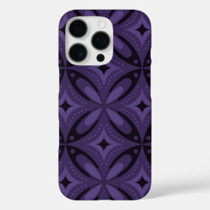 Coques iPhone 16 Pro Motif Rétro de Couleur Violet Foncé