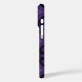 Coques Case-Mate iPhone Motif Rétro de Couleur Violet Foncé (Verso / Gauche)