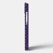 Coques Case-Mate iPhone Motif Rétro de Couleur Violet Foncé (Verso / Gauche)