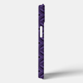 Coques Case-Mate iPhone Motif Rétro de Couleur Violet Foncé (Verso / Droite)