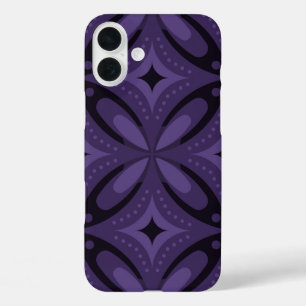 Coques iPhone 16 Plus Motif Rétro de Couleur Violet Foncé