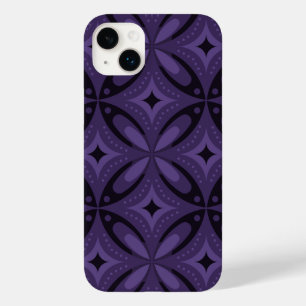 Coque Pour iPhone 14 Plus Motif Rétro de Couleur Violet Foncé