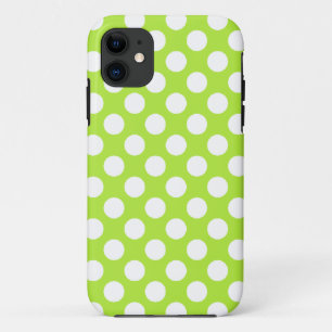 Coque Case-Mate Pour iPhone Motif rétro des Pois verts et blancs