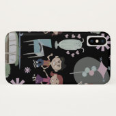 Coques Case-Mate iPhone Motif rétro d'illustration pour les enfants des ci (Dos (Horizontal))