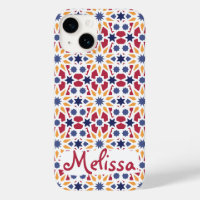 Motif rétro marocain Zellije avec nom