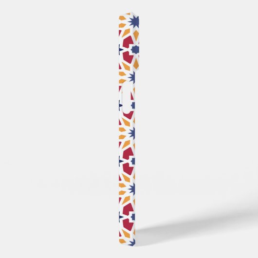 Coques Case-Mate iPhone Motif rétro marocain Zellije avec nom (Verso / Droite)