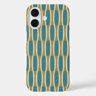 Coques iPhone 16 Motif rétro Mid-Century Moderne