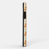 Coques Case-Mate iPhone Motif Rétro Orange Fleur-De-Lis (Dos/Droite)