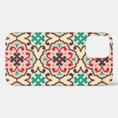 Coques Case-Mate iPhone Motif rétro : papier peint, design textile (Verso (horizontal))