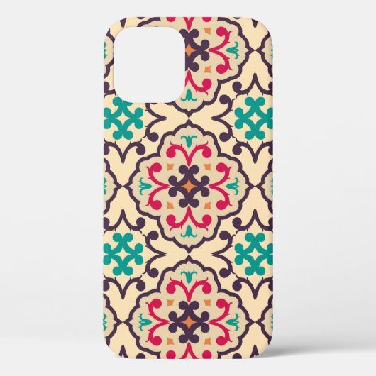 Coques Case-Mate iPhone Motif rétro : papier peint, design textile (Verso)