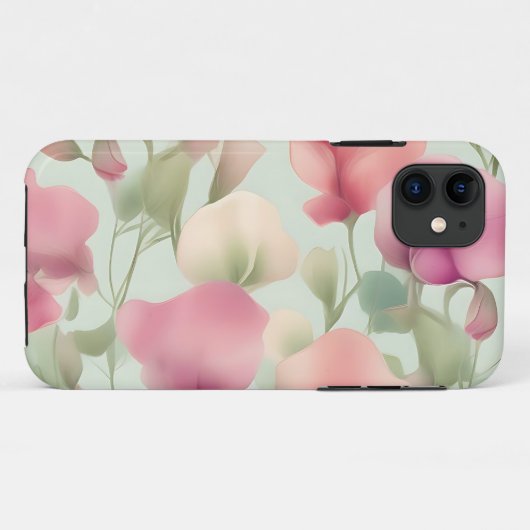 Coques Case-Mate iPhone Motif Retro Pastel Sweet Pea (Dos (Horizontal))