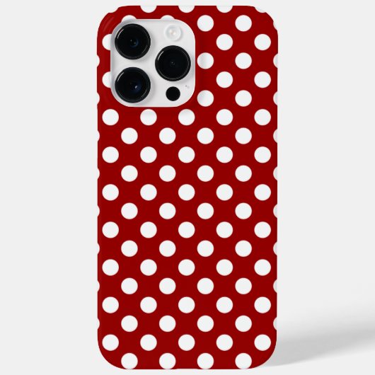 Coques Case-Mate iPhone Motif rétro pois rouge mou (Verso)