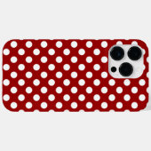 Coques Case-Mate iPhone Motif rétro pois rouge mou (Verso (horizontal))