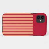 Coques Case-Mate iPhone Motif rétro rouge rayé (Dos (Horizontal))