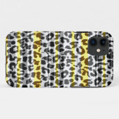 Coques Case-Mate iPhone Motif rétro texture poster de animal du léopard (Dos (Horizontal))
