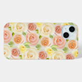 Coques Case-Mate iPhone Motif Rose aquarelle (Verso (horizontal))