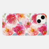 Coques Case-Mate iPhone Motif rose Aquarelle Peony (Verso (horizontal))