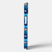 Coques Case-Mate iPhone Motif rose bleu 3d (Verso / Droite)