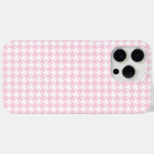 Coques Case-Mate iPhone Motif rose-clair de pied-de-poule (Verso (horizontal))