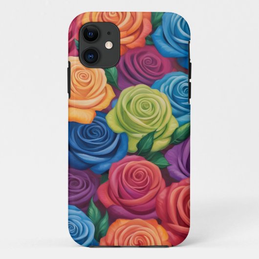 Coques Case-Mate iPhone Motif rose coloré (Dos)