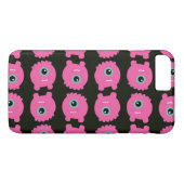 Coques Case-Mate iPhone Motif rose de bande dessinée de monstre (Dos (Horizontal))